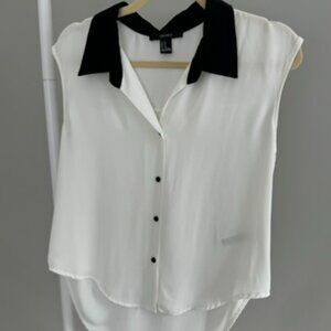 Forever 21 White and Black Top